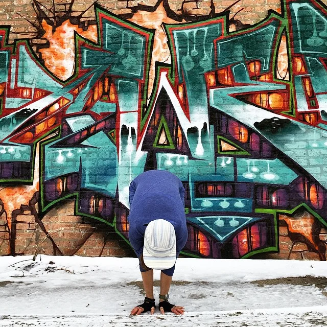 Yoga in a Graffiti Gallery